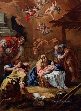 羊飼いの礼拝 盛大なマナー セバスティアーノ・リッチ Oil Paintings